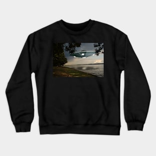 UFO Over Lake Crewneck Sweatshirt